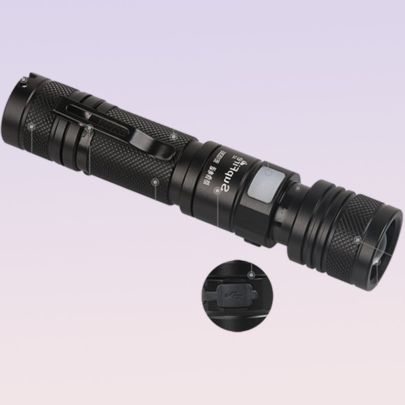 Supfire Tactical flashlight Torch led T6 Lampe Torche Ultra Puissante Taschenlampe Zaklamp Zoom LED Flashlight USB 18650 Lant