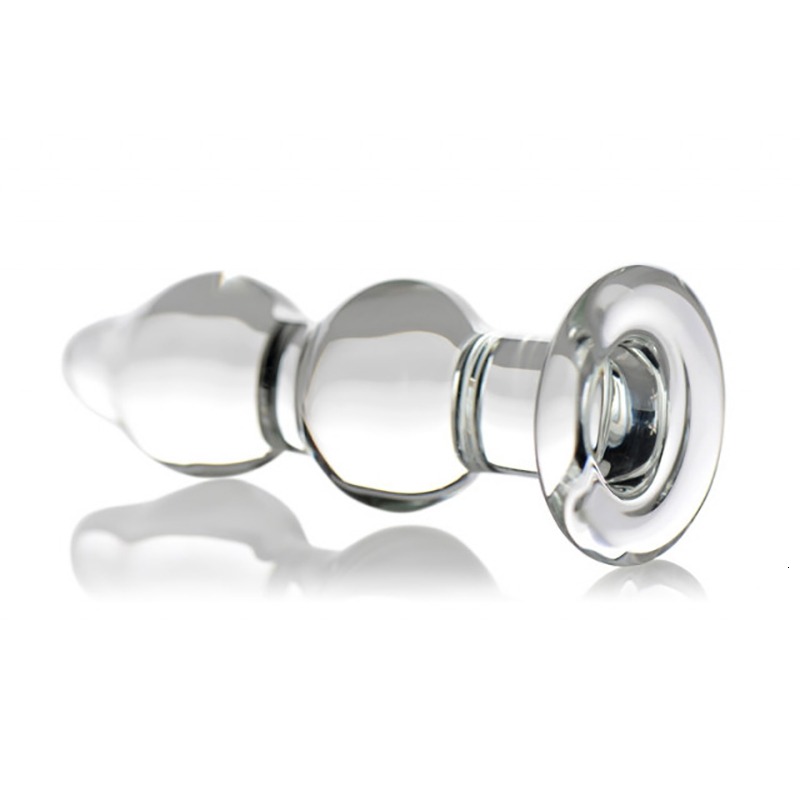 Vibrators Glass Butt Plug The Double crystal butt plug vagina ball big glass anal dildo bead 230901