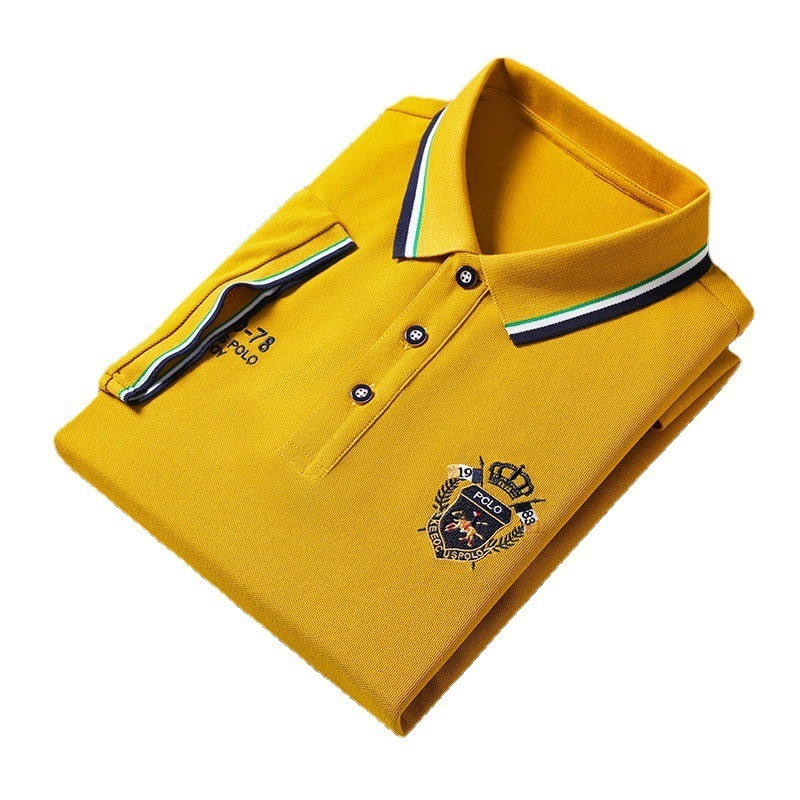 Men's Polos Summer Short Sleeve Tshirt Fashion Embroidery Thin Style Polo Shirt Business Casual Top 230901