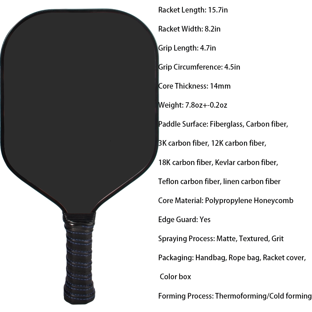 Squash Racquets Pickleball Paddle Personalized Carbon/Glass Fiber Thermoforming/Cold Forming Pickle Ball Racket 230904