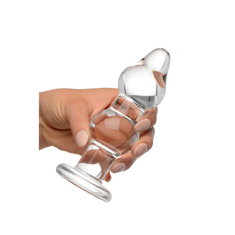 Vibrators Glass Butt Plug The Double crystal butt plug vagina ball big glass anal dildo bead 230901
