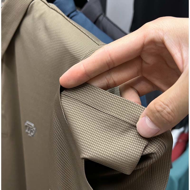 Men's Polos DYXUE Summer Highend Seamless Lapel Business POLO Shirt Ice Silk Solid Color Printed Casual Fashion Shortsleeved M4XL 230901