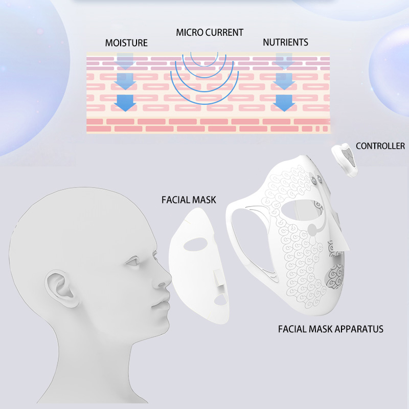 Face Care Devices EMS Electronical Graphene Washable Silicone Mask Essence Oil Cream Absorption Microcurrent Skin Lifting Firming Beauty 230901