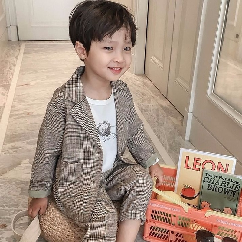 Clothing Sets Kid Boys Spring and Autumn Suit Boys Baby suit Clothes Children's Clothing Casual Tops pants 2 piece set Formal wear 230904