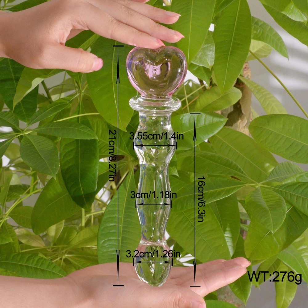 Vibrators 827 inch Glass Dildo for Women Men Crystal Penis Female Masturbator Vaginal Anal Butt Plug Adult Erotic Sex Toys Shop 230901