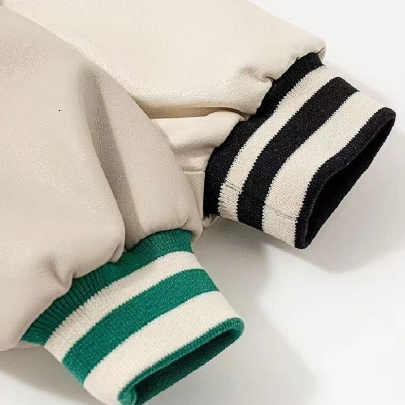 Jackets Fashion Baby Girl Boy PU Leather Baseball Jacket Patchwork Infant Toddler Bomber Coat Autumn Spring Outwear Baby Clothes 1-5Y 230904