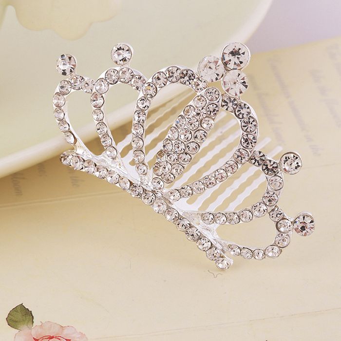 Crown Princess Tiara Comb Flower Girls Crystal Rhinestone Crown Comb head wear Hair Accessories girls birthday gift will and sandy ZZ