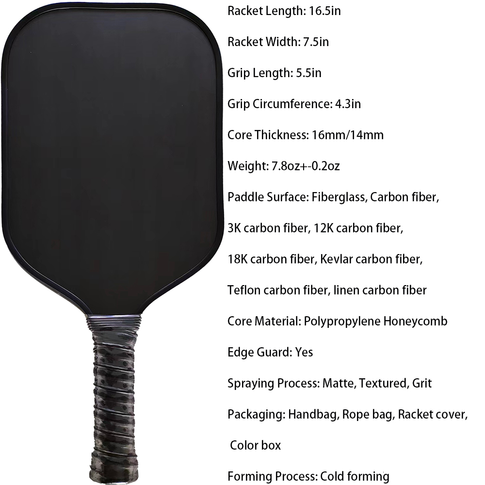 Squash Racquets Pickleball Paddle Personalized Carbon/Glass Fiber Thermoforming/Cold Forming Pickle Ball Racket 230904
