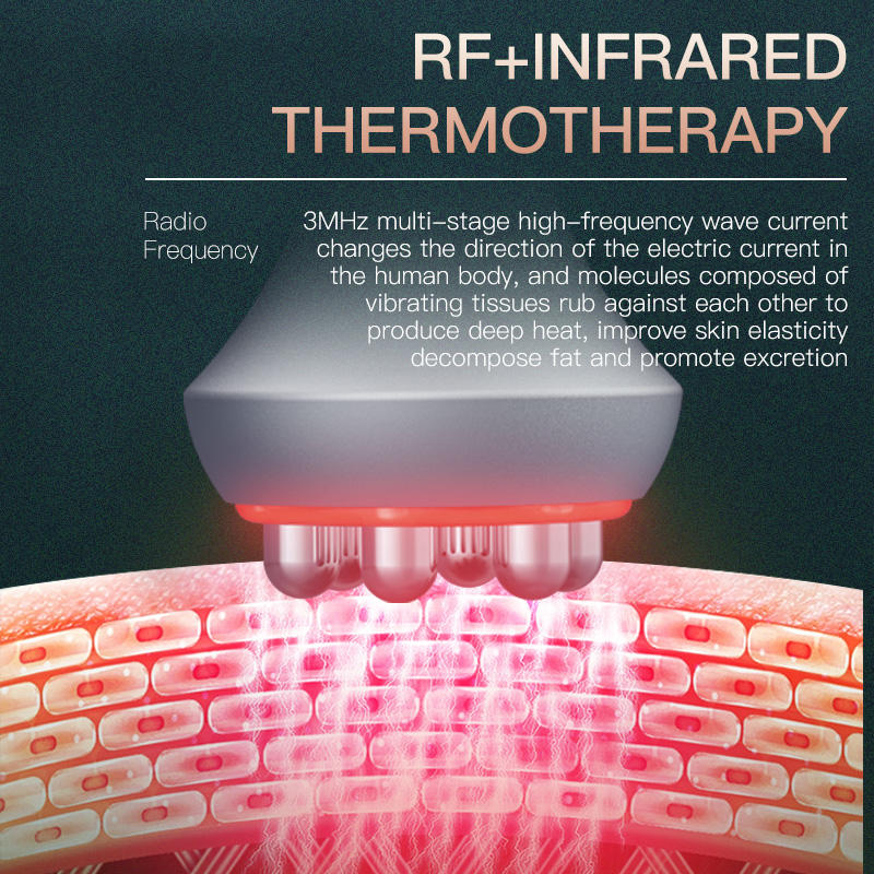 2024 6 IN 1 RF Radio Frequency 80K Ultrasound Cavitation Device EMS Ultrasonic Body Slimming Massager Fat Burner