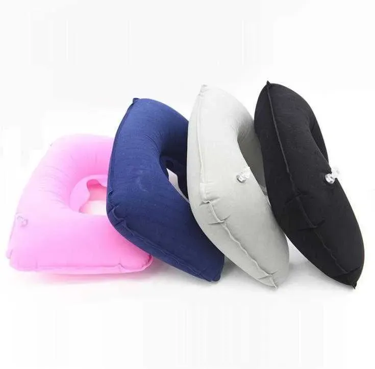 500pcs U Shaped Iatable Car Head Rest for Travel Office Air Cushion Neck Pillow Sep04