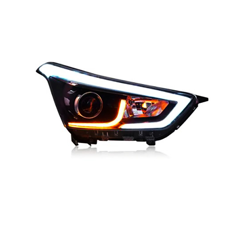 Car Styling Headlight For Hyundai ix25 2014-20 17 LED Signal Front Headlights Replacement DRL Daytime Light