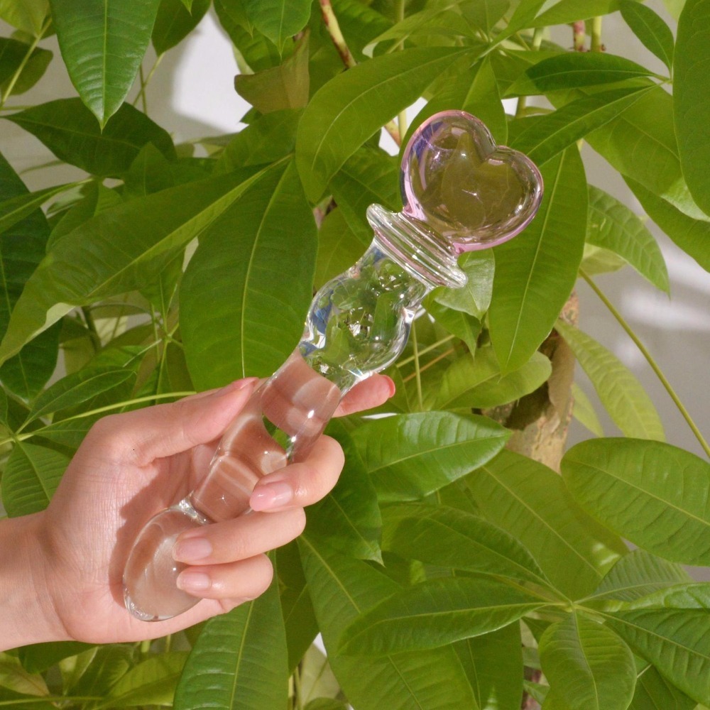 Vibrators 827 inch Glass Dildo for Women Men Crystal Penis Female Masturbator Vaginal Anal Butt Plug Adult Erotic Sex Toys Shop 230901