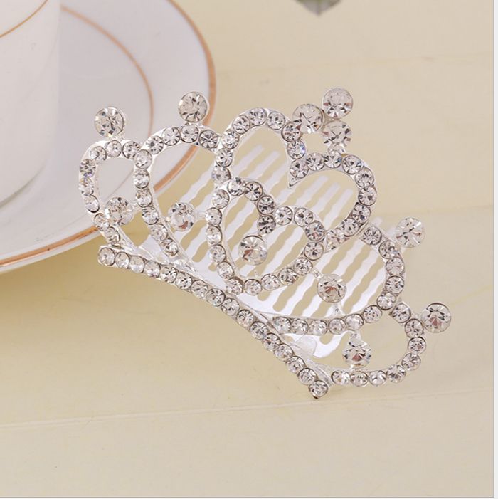 Crown Princess Tiara Comb Flower Girls Crystal Rhinestone Crown Comb head wear Hair Accessories girls birthday gift will and sandy ZZ