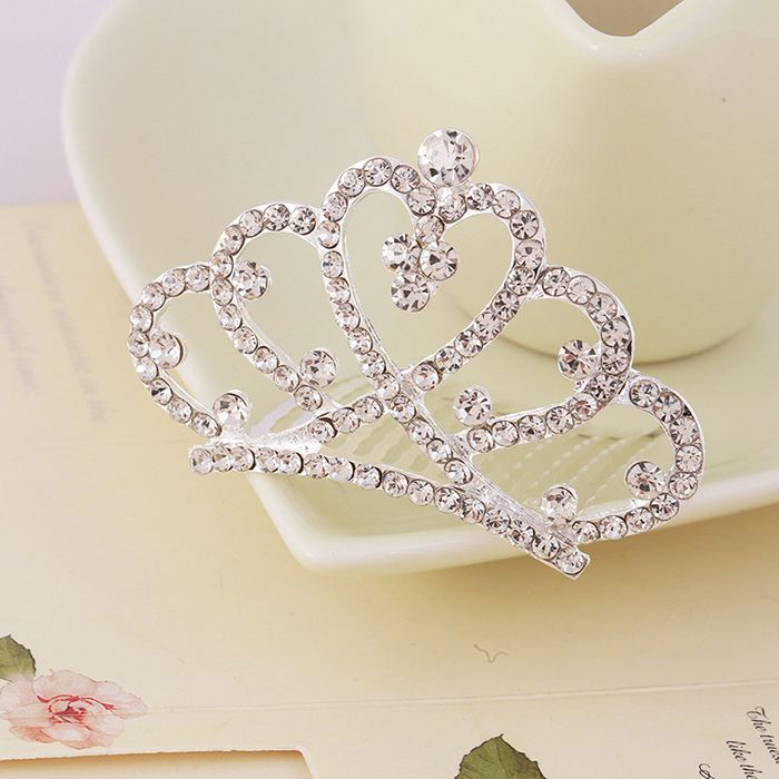 Crown Princess Tiara Comb Flower Girls Crystal Rhinestone Crown Comb head wear Hair Accessories girls birthday gift will and sandy ZZ