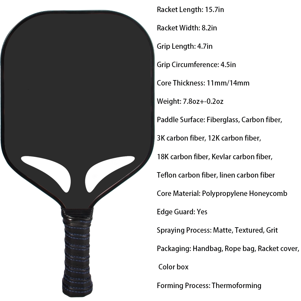 Squash Racquets Pickleball Paddle Personalized Carbon/Glass Fiber Thermoforming/Cold Forming Pickle Ball Racket 230904