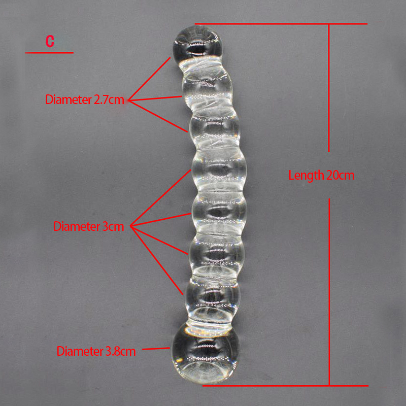 Anal Toys Glass 8 Beads Butt Plug Big Ball Large Crystal Dildo Penis Artificial Dick Gay Masturbate Adult Sex Toy For Women men 230901