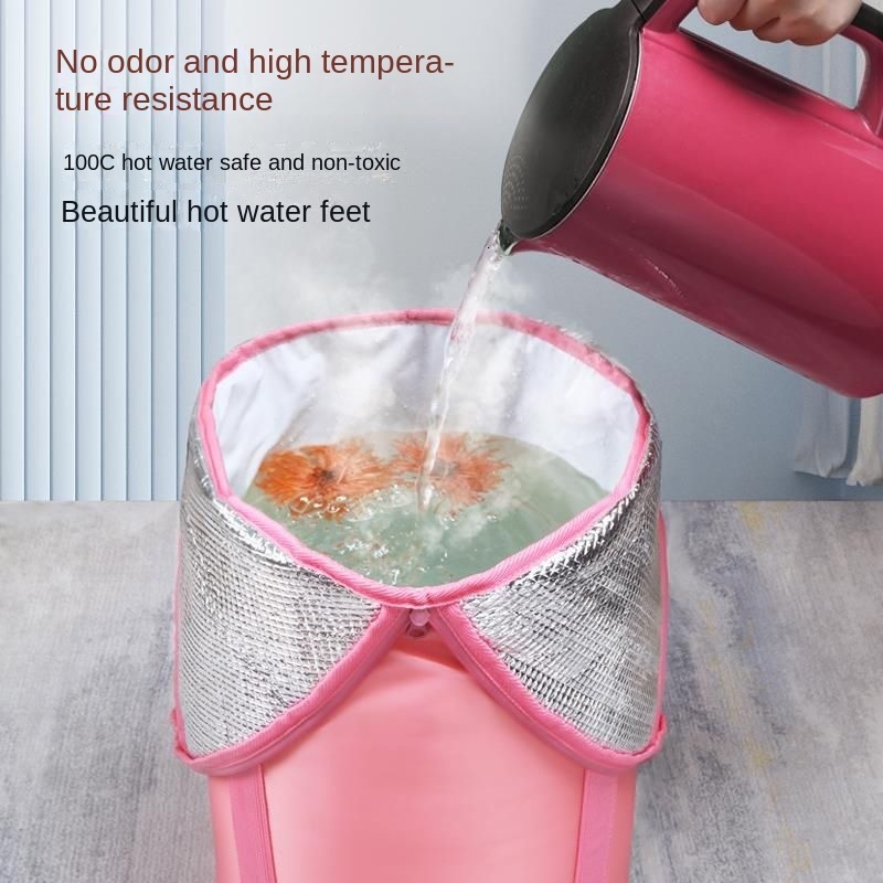 Foot Treatment Foot Bucket Foldable Foot Bag for Household Use Through Calf Gong Han Travel Outdoor Folding Bucket Foot Wash Basin Portable 230901