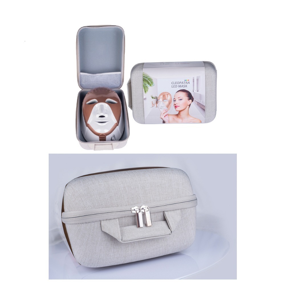 Steamer PDT Led Mask Podynamic 8 color Cleopatra LED Mask 630nm red light Smart Touch Face Neck Care Machine 230901