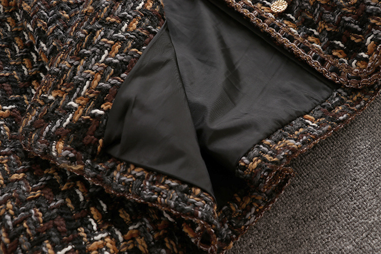 Women s Jackets Jaket Wol Wanita Pendek Musim Gugur Dingin Temperamen Korea Ramping Kotak kotak Berkancing Sebaris Mantel Berkualitas Tinggi 230904