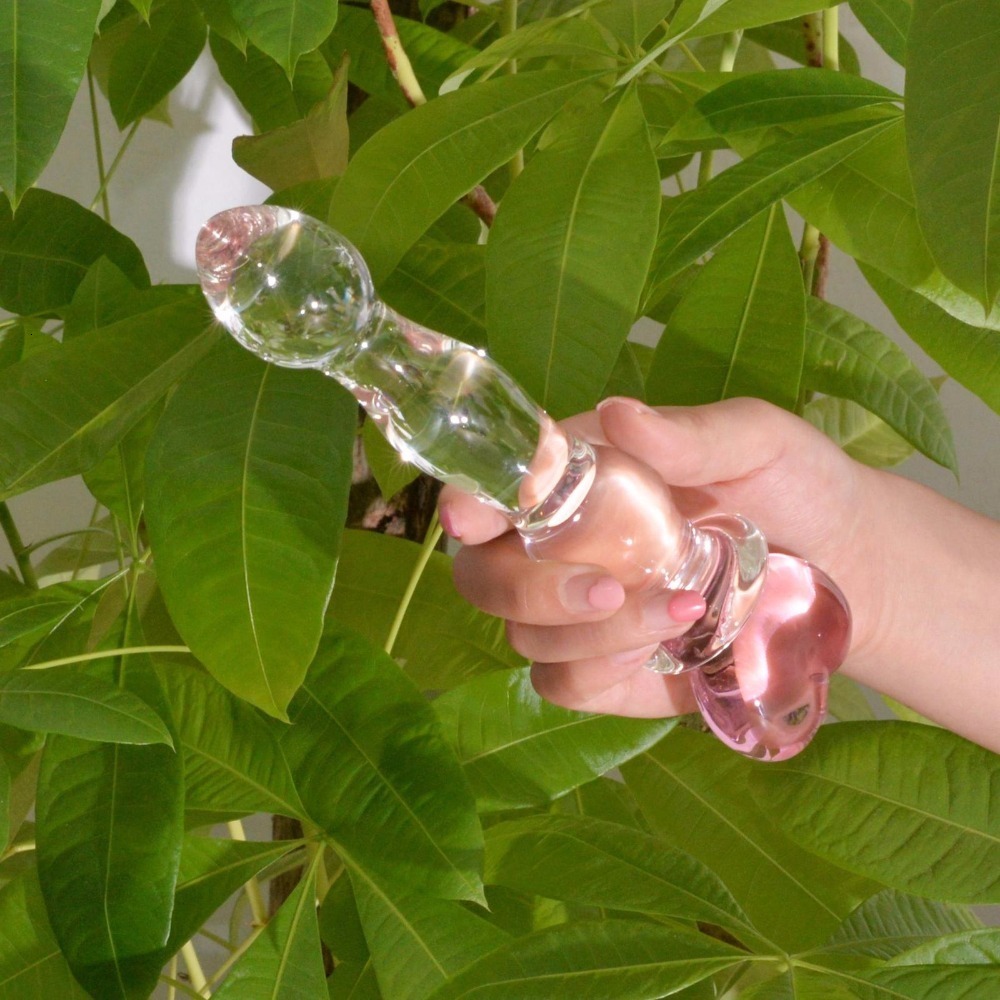 Vibrators 827 inch Glass Dildo for Women Men Crystal Penis Female Masturbator Vaginal Anal Butt Plug Adult Erotic Sex Toys Shop 230901