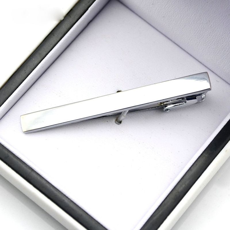 Simple Tie Clips Business Suits Shirt Necktie Tie Bar Clasps Silver Fashion Jewelry for Men Will and Sandy Drop Ship ZZ