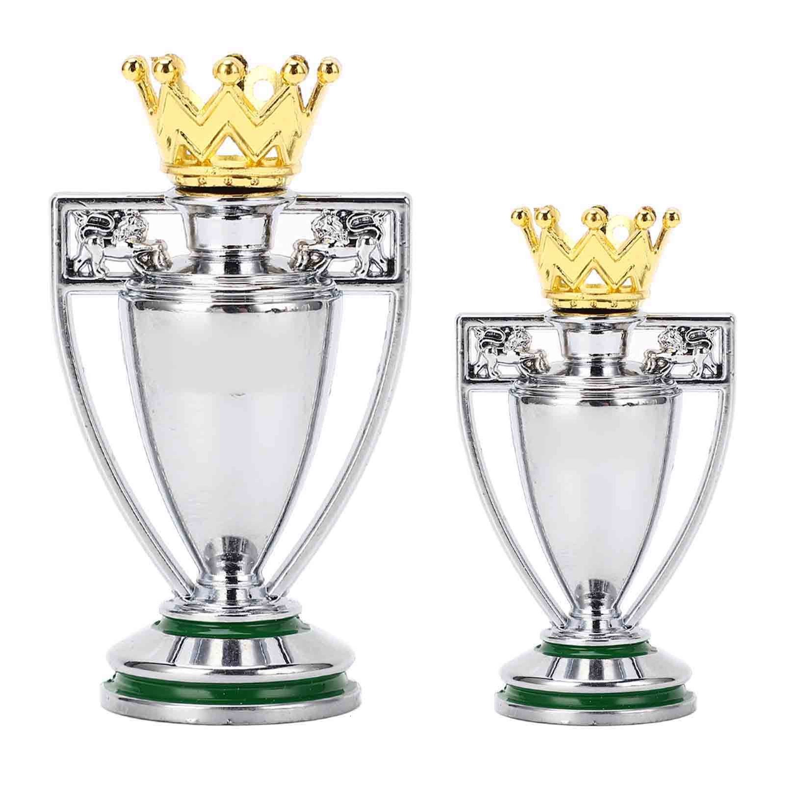Decorative Objects Figurines Soccer Champion Trophy Replica Metal Football Competitions Award Cup Model Soccer Fans Souvenirs 230904