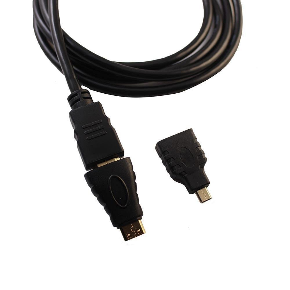 3-in-1 High-Speed HDMI Cable V1.4 1.5M Full HD 1080P 2K 4K Suitable for HDTV Mini HDTV Micro HDTV