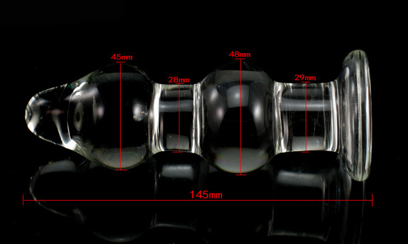Vibrators Glass Butt Plug The Double crystal butt plug vagina ball big glass anal dildo bead 230901