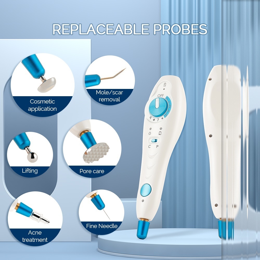 Cleaning Tools Accessories Skin removal treatments plasma pen 5 heads monopod tip 500Hz diaphragm pore anti epileptics 230904