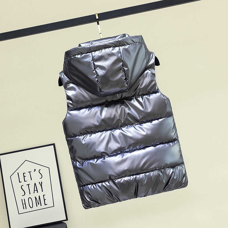 Down Coat 2023 Autumn Winter Shiny Vest For Boy Waterproof Junior Boy Sleeveless Jacket 3-20 Years Kid Teenager Girls Waistcoat R230905