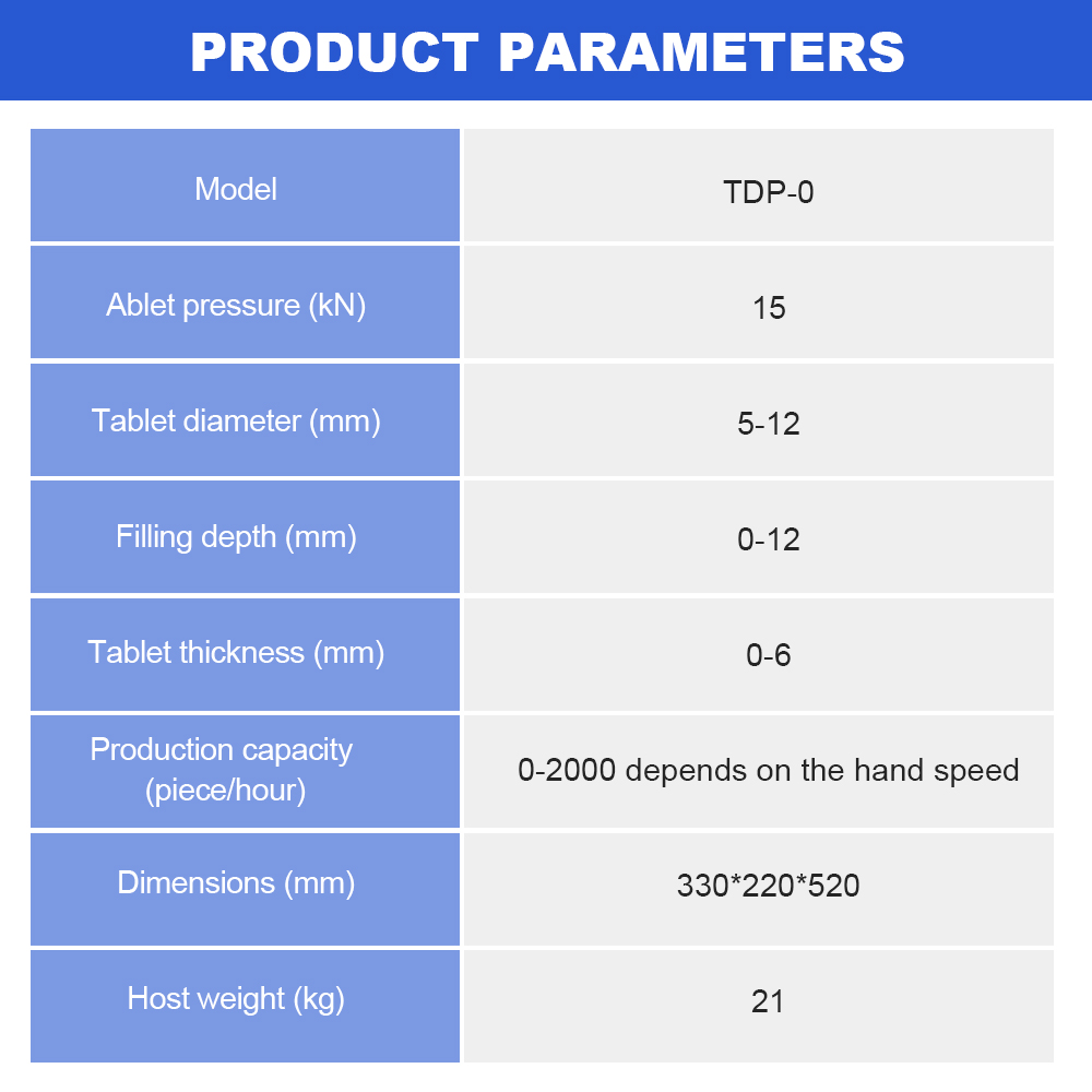 HNZXIB TDP 0 Tools By Hand Tablet Die Press Machine Candy Milk Single Punch Die Press Manual Machine Lab Supplies