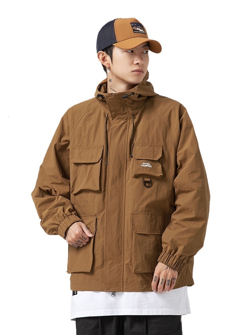 Men s Jackets Jaket saku perkakas isi daya untuk pria jaket tahan air angin luar ruangan musim gugur dan dingin baru 230904