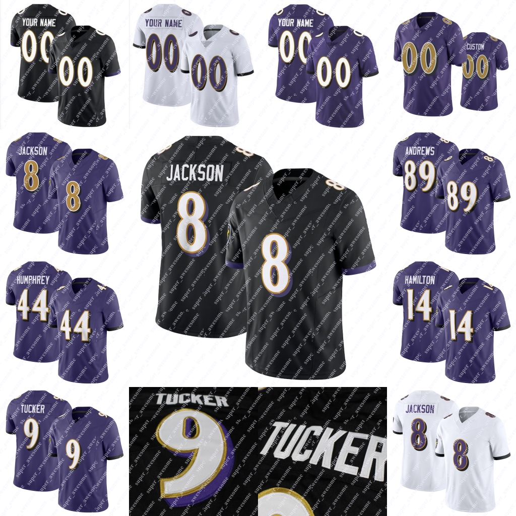 8 Lamar Jackson Zay Flowers Derrick Henry Football Jersey Justin Tucker Marlon Humphrey Mark Andrews Kyle Hamilton Roquan Smith Nate Wiggins Malaki Starks Hopkins