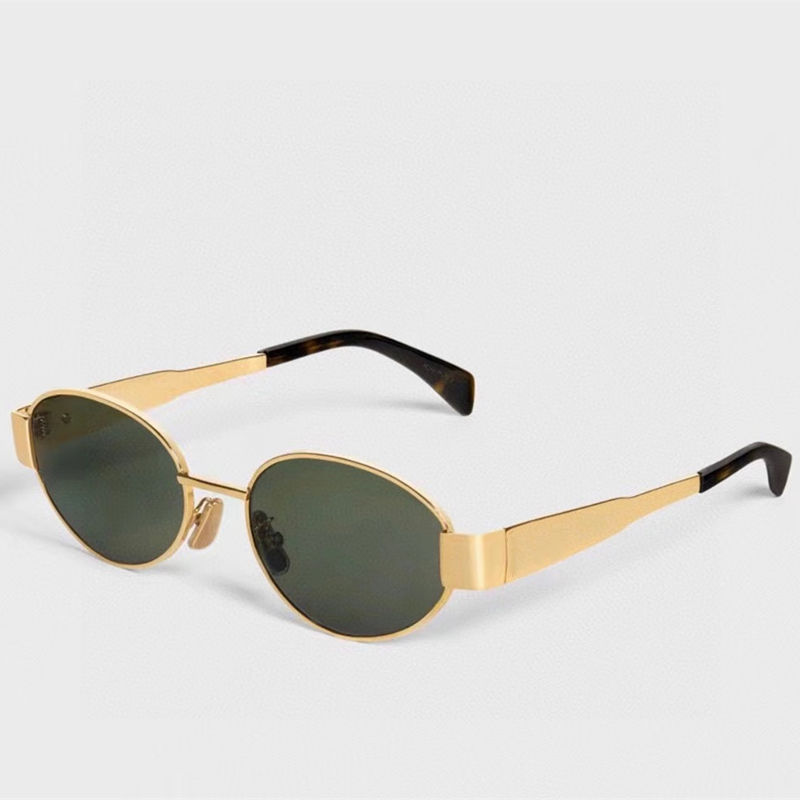 Summer Designer Sunglasses Women and men 40235 Triomphe Rround Metal Trendy Elegant Classic Stylish Style Anti-Ultraviolet Retro Plate Oval Full Frame Random Box