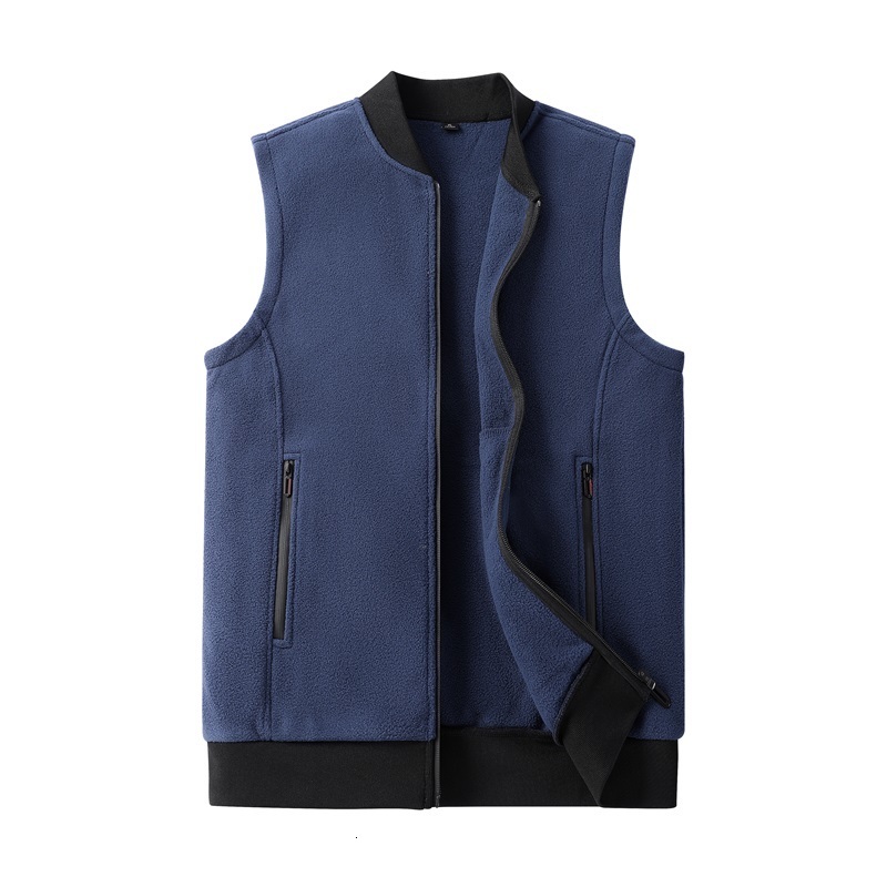 Men's Vests wholesale winter custom jacket polar fleece vest men 100% polyester fishing hunting windproof vest men black fleece vest 230904