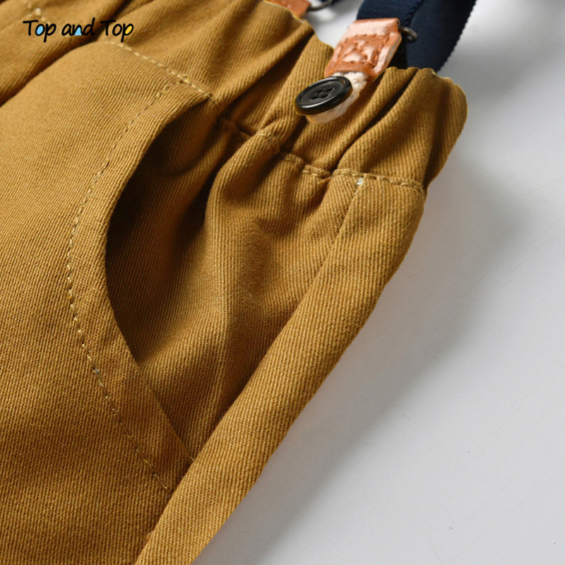 Clothing Sets Top and Top Boys Clothing Sets Springs Autumn Kids Boys Long Sleeve Plaid Bowtie TopsSuspender Pants Casual Clothes Outfit 230904
