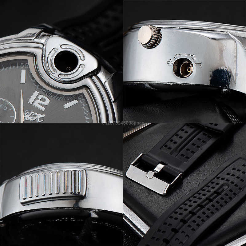 Unusual Watch Metal Open Flame Lighter Creative Men's Sports No Gas Accessories Inflatable Adjustable Ladies Encendor K8LZ W260202