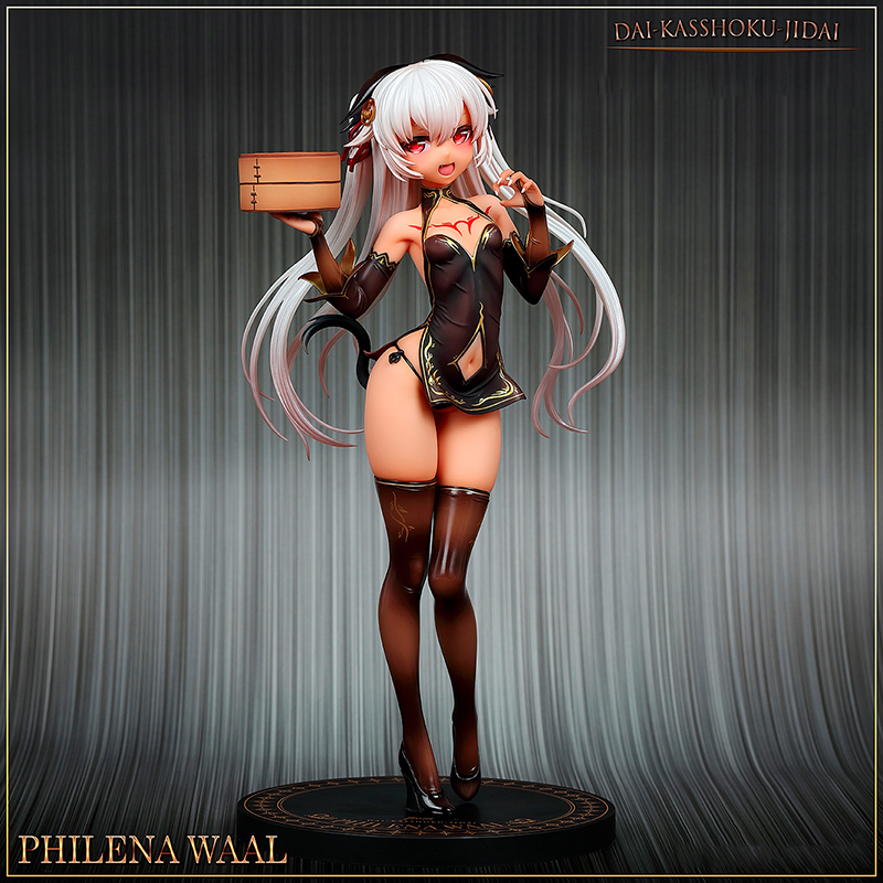 Finger Toys Hobby Japan Amakuni Dai Kasshoku Jidai Philena Waal PVC Action Figure Anime Figure Model Toys Collection Doll Gift
