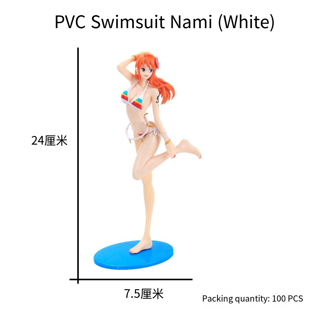 Finger Toys 24cm Anime One Piece Japan Game Statue Nami Sexy Swimsuit Girl PVC Action Figure Cute Model Toy Adult Collectible Doll Gifts