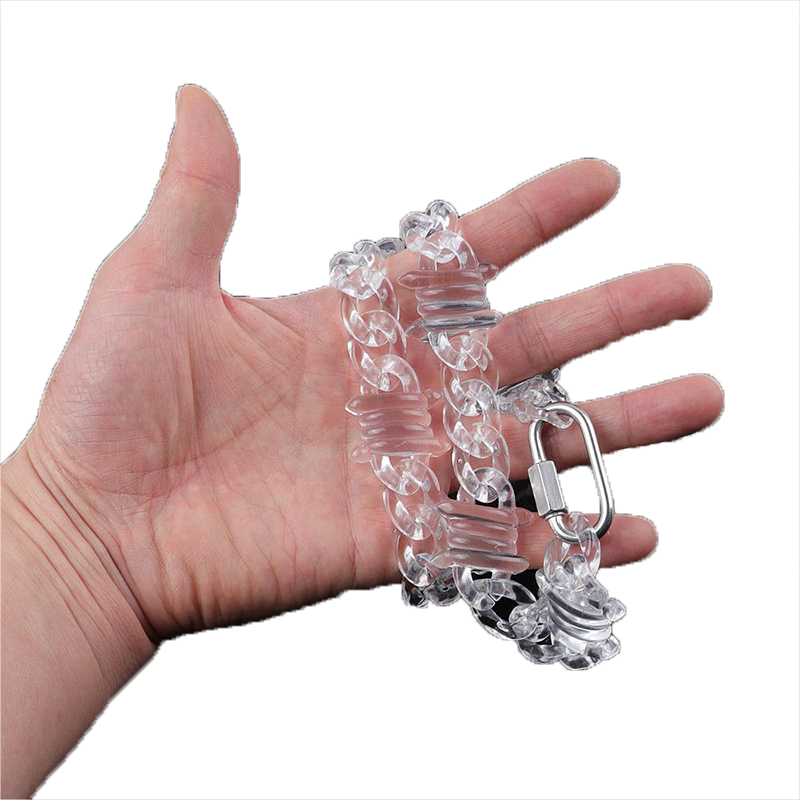 Punk Transparent Acrylic Chain Lock Necklace For Men Women Resin Clear Spike Collar Pendant Fashion Jewelry Chains