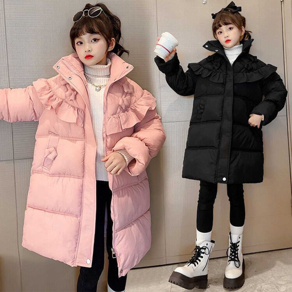 Down Coat Children Clothing Girls Clothes Warm Winter Cotton Jacket Hooded Coat Teen Thicken Outerwear Kids Waterproof R230905