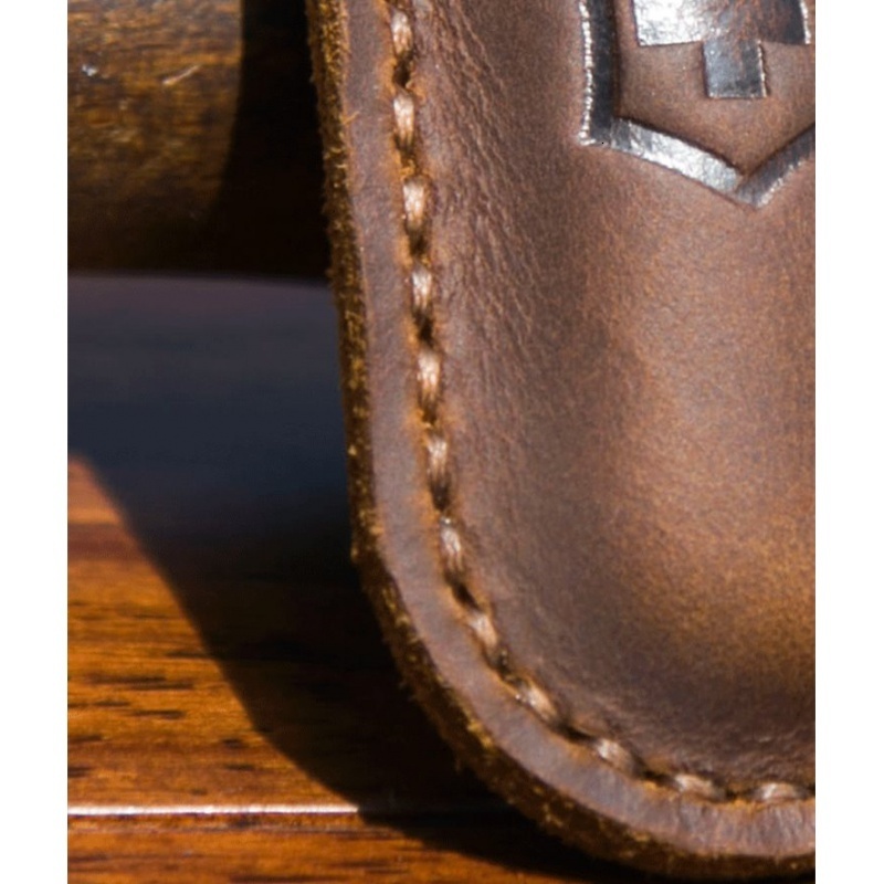 Outdoor Gadgets Hand-stitched Cowhide Leather Sleeve Knife Case Holster for Swiss Army Knife 58/84/91/111mm Password Wigo Slow Production 230905