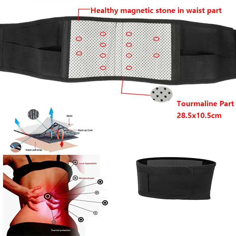 Slimming Belt Adjustable Self-Heating Magnetic Therapy Waist Belt Lumbar Support Back Waist Brace Faja Lumbar Men Women Waist Pain Relief 230904