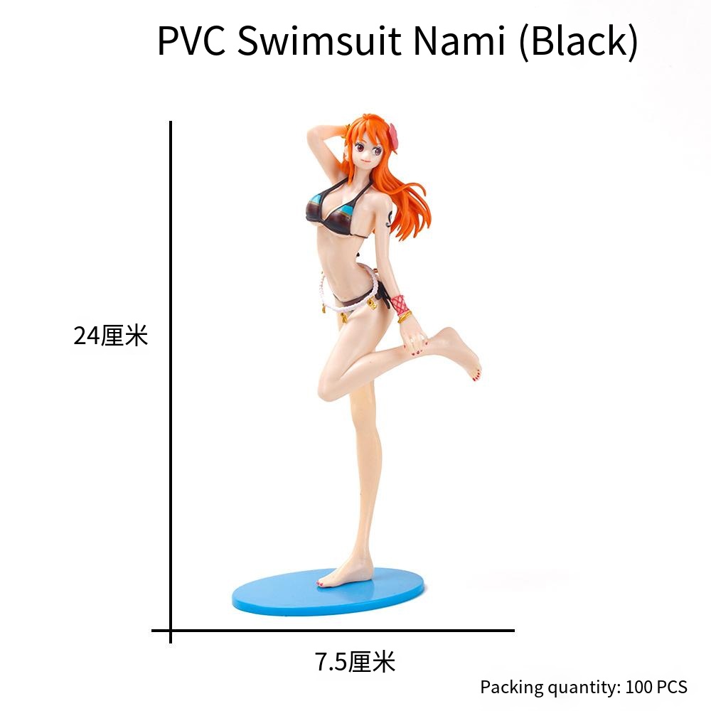 Finger Toys 24cm Anime One Piece Japan Game Statue Nami Sexy Swimsuit Girl PVC Action Figure Cute Model Toy Adult Collectible Doll Gifts