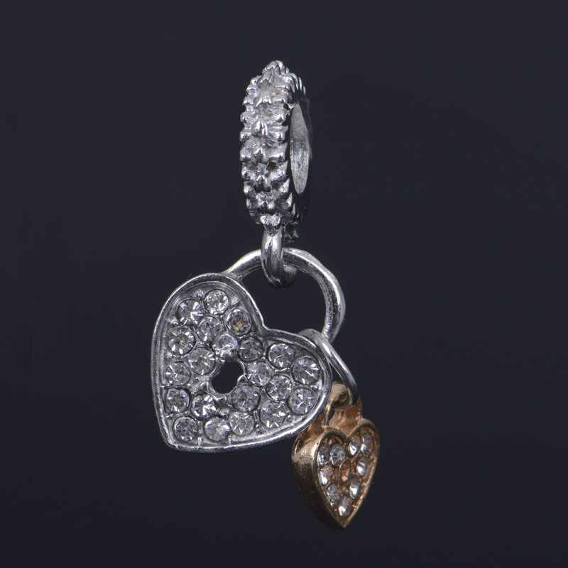 Charms Gelang jimat asli Fit perhiasan cinta hati DIY hadiah manik berlapis 925 230904