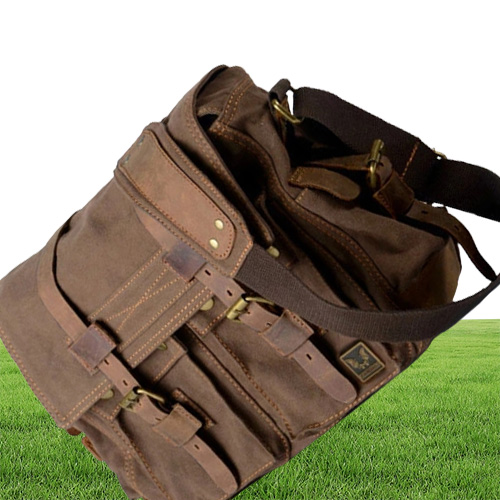 I AM LEGEND Will Smith Bag Canvas + Genuine leather Messenger Bags Men Shoulder Crossbody Casual Bags M318