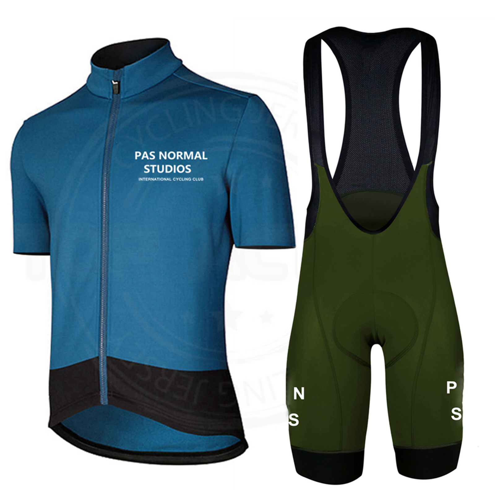 Cycling Jersey Sets PNS Pas Normal Studios Men Summer Cycling Jersey Short Sleeves Bibs Shorts Suit Bicycle Clothing Set MTB Uniform Shirt 230904 - view 4