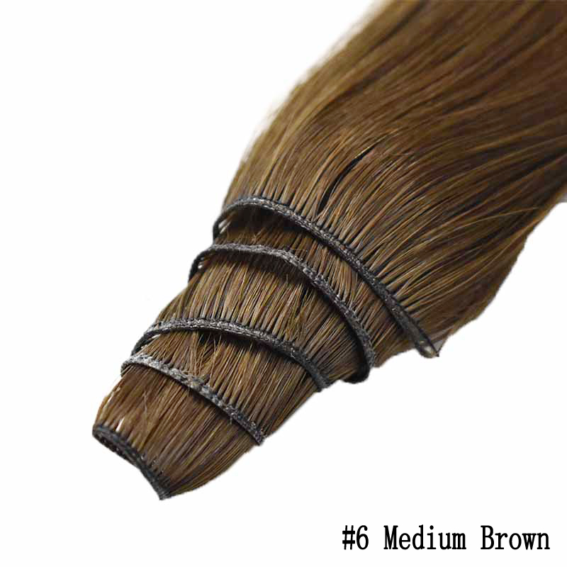 New Products PU Hair Wefts 100% Natural Human Hair Bundles Straight Invisible Light weight Hair Extensions For Women 50G/piece 100G/lot Double Drawn H