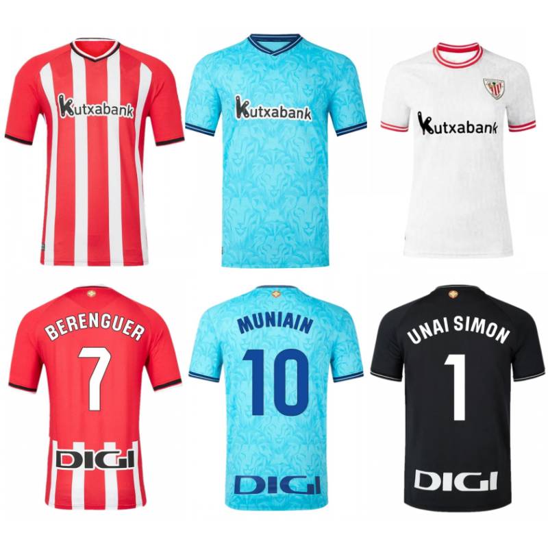2023/24 Bilbao Club Soccer Jersey 2024 GURUZETA VESGA PAREDES BERENGUER O.SANCET WILLIAMS JR Shirt Athletic MUNIAIN UNAI SIMON Goalkeeper GK Football Kids kit