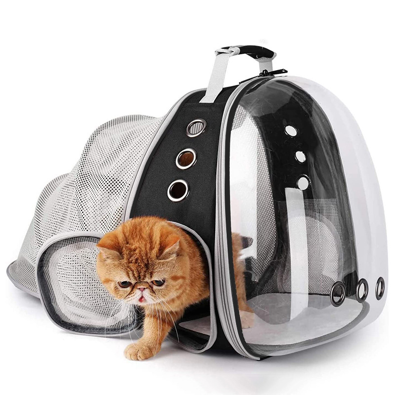 yuexuan front expandable cat dog backpack carrier fit up to 20 lbs space capsule bubble window pet carrier backpack for large fat cat and small puppy